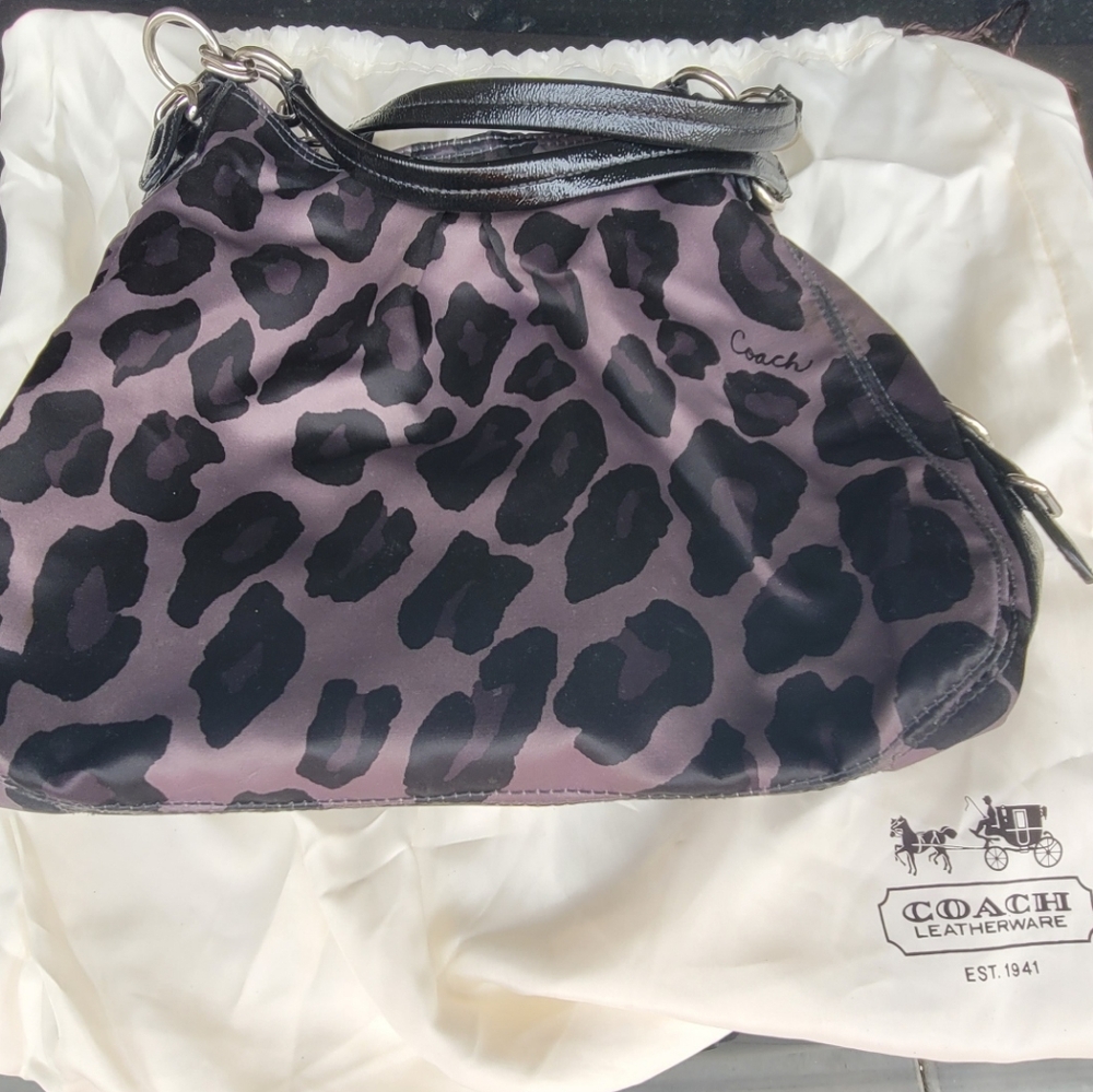 👜 Coach Mia Maggie Ocelot Print Leopard Cheetah Purse 👜